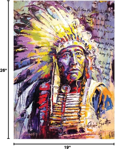 Vista 5 de Anatolian Puzzle - Chief Seattle, rompecabezas de 1000 piezas, #1104