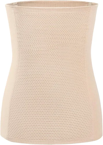 Vista 3 de YEYAYEA Cinturón posparto para mujer, sin costuras, cinturón de envoltura completa, control abdominal, cinturón rodante abdominal, moldeador