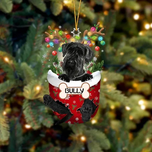 Vista 166 de IZI POD Affenpinscher Adorno de Navidad personalizado para perro, adorno de bolsillo de nieve para perro para árbol de Navidad, adorno acrílico