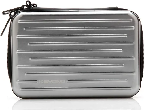 Vista 12 de Anti-Shock Silver Aluminio Carry Travel Funda protectora de almacenamiento para disco duro externo portátil de 2.5 pulgadas HDD USB 2.0/3.0 (negro)