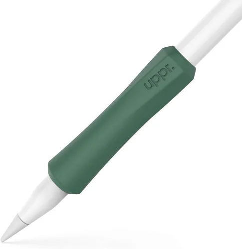 Vista 9 de UPPERCASE Designs NimbleGrip Premium Silicone Ergonomic Comfort Grip Holder, Dual Sided Design, Compatible with Apple Pencil Pro, USB-C, 2nd Beige