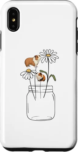 Vista 8 de iPhone 12 mini linda mamá conejillo de indias, funda de flores de conejillo de indias