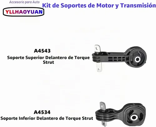 Vista 5 de Soporte de motor y transversal de 4 piezas compatible con Civic 1.8L de 2006, 2007, 2008, 2009, 2010, 2011 de repuesto para A4546 A4530 A4534 A4543