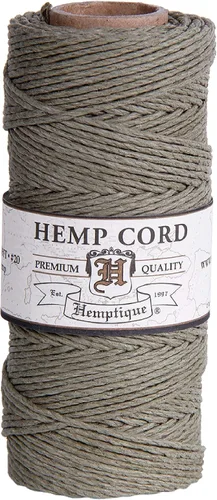 Vista 39 de Hemptique - Carrete de cordón de cáñamo 100 % - 62.5 m de hilo de cáñamo - Hecho con amor - Hilo de cordón de 20 ~ 1 mm para hacer joyas, macramé