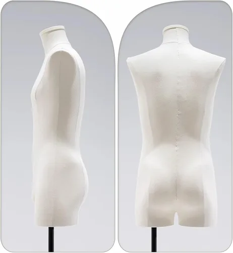 Vista 2 de Forma de vestido masculino, maniquí de altura ajustable para hombre, cuerpo completo con abdominales, maniquíes de hombre, torso con soporte, sin