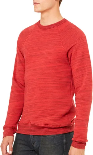Vista 4 de Bella Canvas Sudadera de forro polar de esponja con cuello redondo (3901), Gris oscuro (Dark Grey Marble Fleck), M