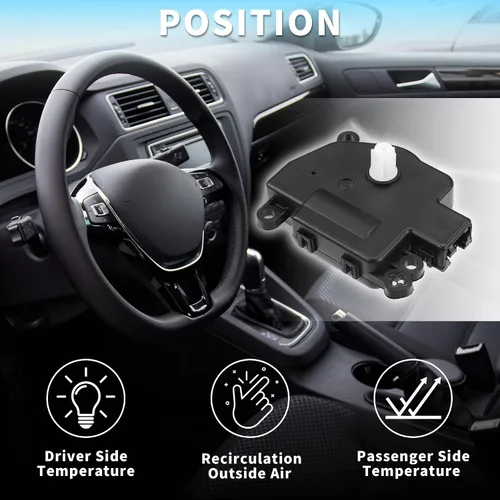 Vista 2 de Reemplazo del actuador de control de puerta de aire de mezcla de calentador HVAC para Chrysler 300 Durable No.68031977AA Actuador de puerta