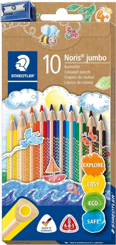 Vista 2 de Staedtler 128NC10 - Lápices de colores jumbo, 0.157 in, caja de 10