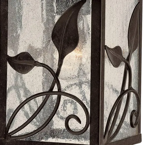 Vista 5 de Franklin Iron Works Lámpara de pared para exteriores, con núcleo de casa de campo natural, para jardín francés, lámpara de bronce de 10 1/2