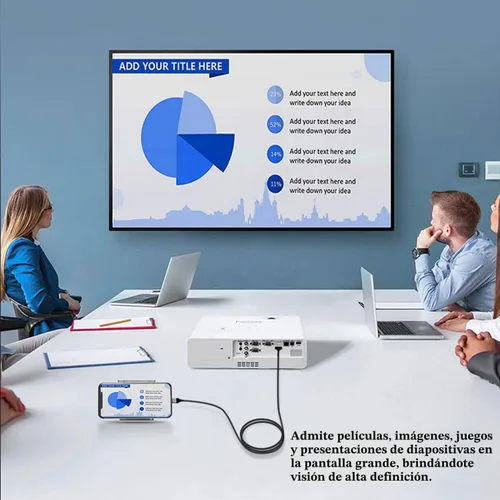 Vista 2 de Adaptador Lightning a HDMI con certificación MFi de Apple para teléfono a TV, compatible con iPhone, iPad, conector de pantalla de sincronización