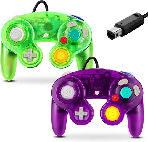 Vista 13 de Controlador Fiotok Gamecube, controlador clásico con cable para Nintendo Wii Gamecube (Negro)