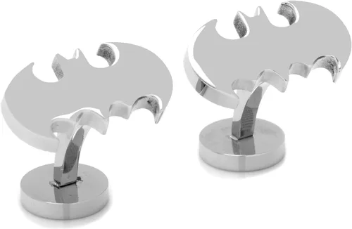 Vista 2 de DC Comics - Gemelos de Batman de acero inoxidable, con licencia oficial, plateado