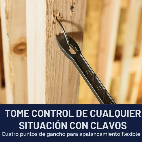 Vista 5 de Boss Hammer 9" Boss Paw - Extractor de clavos tipo pata de gato de acero de grado de construcción con 4 puntos de extracción, llave hexagonal