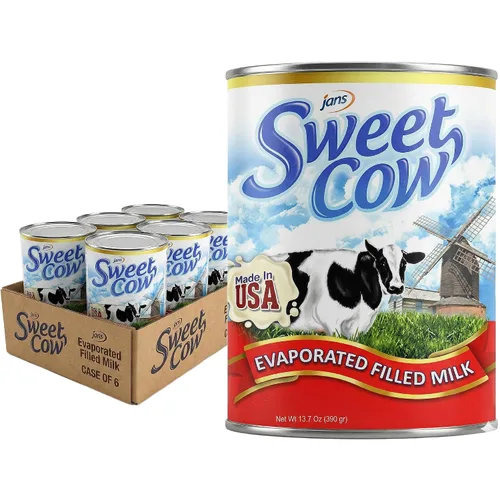 Vista 8 de Jans Sweet Cow (paquete de 1, leche rellena evaporada, 12 onzas) Leche concentrada estable para hornear, cocinar, café, té y postres, crema