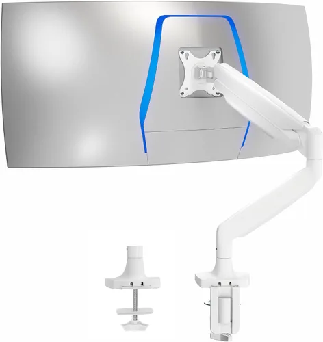 Vista 10 de VIVO Brazo de Monitor Individual de Aluminio Premium de Servicio Pesado para Monitor Ultraancho de hasta 40 pulgadas y 24 libras, Soporte de Montaje