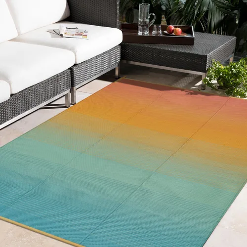 Vista 45 de Anidaroel Alfombra de área para exteriores para patio, 4 x 6 pies, impermeable, reversible, alfombra de paja de plástico para exteriores, alfombra