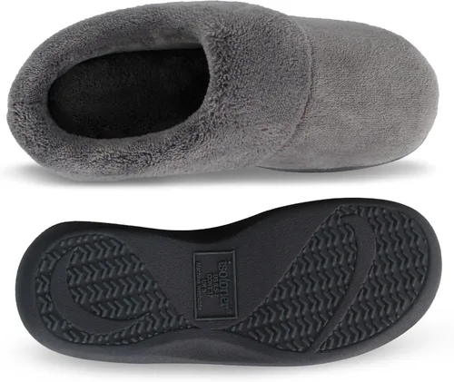 Vista 5 de isotoner Pantuflas clásicas de espuma viscoelástica antideslizantes para mujer Ceniza