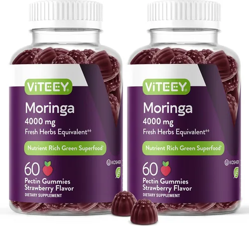 Vista 17 de Viteey Moringa Gummies - 4,000 mg [de 400 mg de extracto 10: 1] de Moringa Suplemento Super Greens - Gomitas antioxidantes para el bienestar