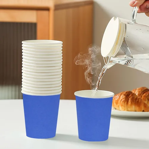 Vista 8 de Yes!Fresh Hot Party - Vasos de papel, 8 onzas, 50 unidades, varios colores (azul)