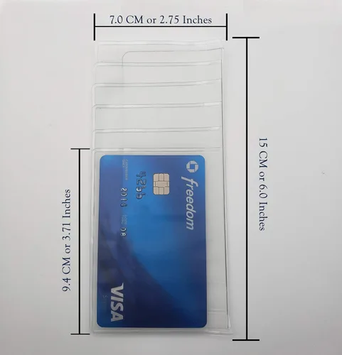 Vista 4 de QULSE - Juego de 2 insertos transparentes de alta calidad para cartera, Checkbook 6 Página, Minimalista