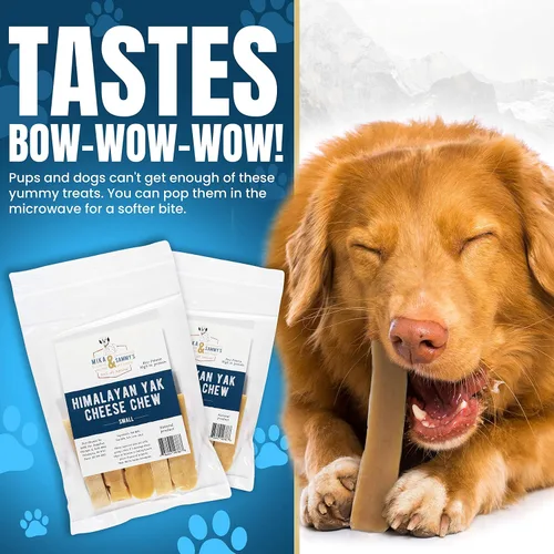 Vista 5 de Mika & Sammy's - Masticables de queso de yak para perros del Himalaya, totalmente naturales, ingredientes limitados para perros pequeños, medianos