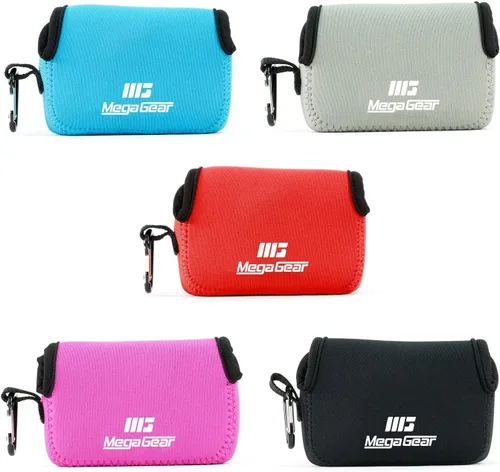 Vista 5 de Megagear Canon Powershot Sx730 Hs, Sx720 Hs, Sx710 Hs, G16, G15 Funda de neopreno ultra ligera para cámara, con mosquetón, color negro - MG1245