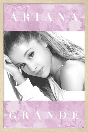 Vista 10 de Trends International Ariana Grande - Póster de pared floral, 14.725 x 22.375 pulgadas, versión enmarcada de madera de granero