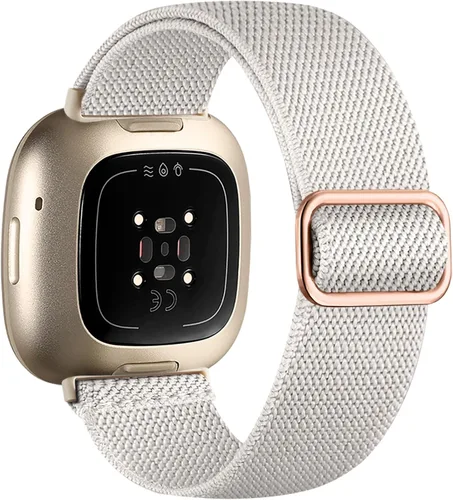 Vista 15 de Maledan Banda de Repuesto para Correas Fitbit Sense Hombres Mujeres, Correa de Reloj Elástica de Nylon Transpirable Suave para Versa 3/Versa 4