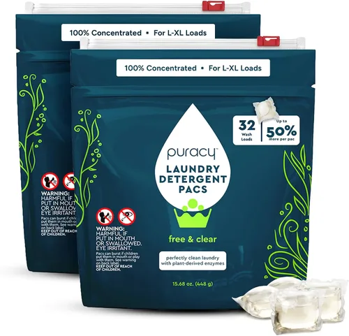Vista 14 de Puracy - Detergente líquido natural para lavandería para bebés - Libre de 1,4 Dioxano, concentrado líquido de detergente sin fragancia y suave