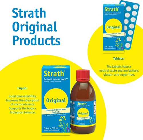 Vista 5 de Bio-Strath Tabletas de levadura nutricional Postbiótico de levadura herbaria fermentada Apoyo a la salud prebiótica e intestinal Bienestar
