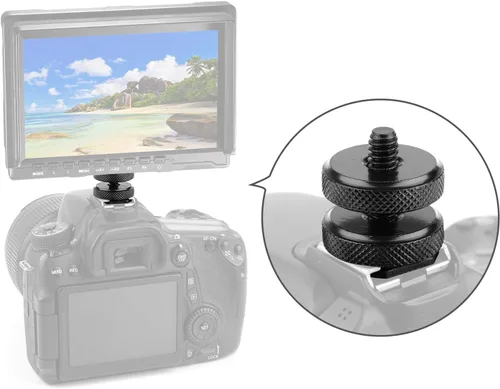Vista 2 de Adaptador de montaje de zapata para cámara a tornillo de trípode de 1/4"-20 Adaptador de zapata de flash para equipo de cámara réflex digital