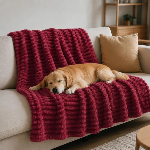 Vista 14 de Manta de apoyo emocional para perros, manta amarilla para perros (amarilla, 27 x 39 pulgadas)
