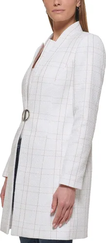 Vista 4 de DKNY Chaqueta con detalle de monograma metálico para mujer