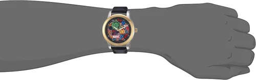 Vista 2 de Marvel Reloj analógico de cuarzo deportivo casual para adultos Negro - Classic