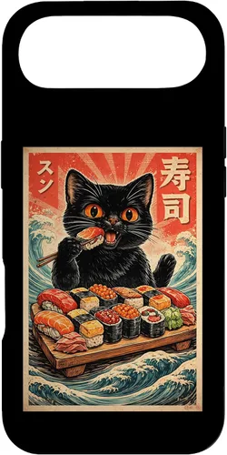 Vista 26 de Cute Kawaii Sushi Cat Funny Japanese Cat Eating Sushi Case for iPhone XR