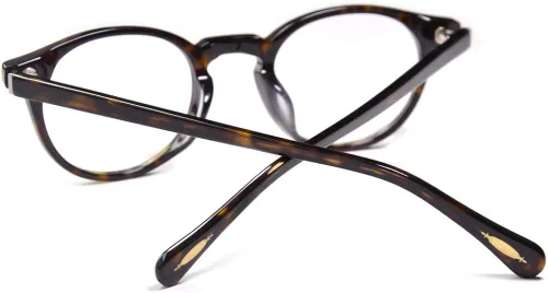 Vista 4 de EAREADA Marco de gafas de acetato hecho a mano, tamaño pequeño, estilo retro, vintage, redondas