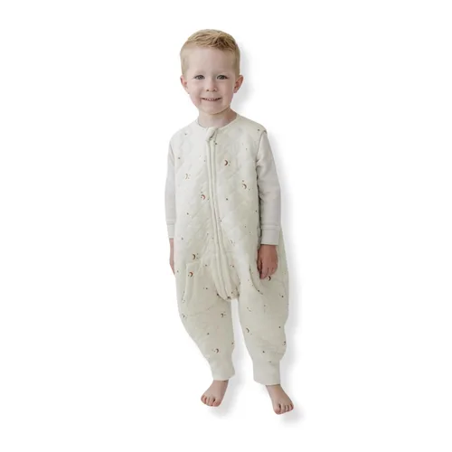 Vista 14 de Dreamsuit Saco de Dormir para Niños Pequeños con Pies – Saco de Dormir Caminante con Piernas, Rayón hecho de Bambú, Verano 0.8 TOG, Cremallera de 2