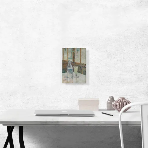 Vista 2 de ARTCANVAS Mesa de Cafe con Absinthe 1887 Lienzo de Vincent Van Gogh