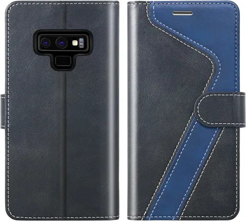 Vista 22 de Funda tipo cartera para Samsung Galaxy Note 8, funda de piel con bloqueo RFID, soporte magnético con tapa abatible, a prueba de golpes, compatible