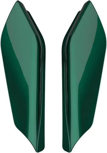 Vista 6 de Advanblack Deflectores de aire de marco medio compatibles con Harley Touring Street Glide, Road King, Electra Glide, 2009-2024 (verde alpino)