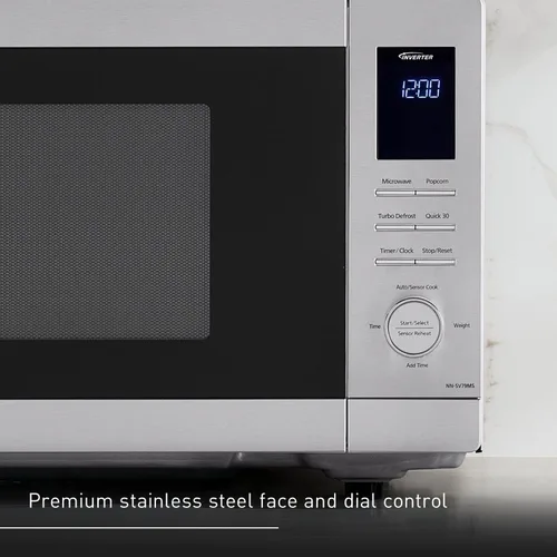 Vista 7 de Panasonic NN-SV79MS Horno Microondas de Encimera Inversor Inteligente de 1.4 pies cúbicos que Funciona con Alexa, 1200 Vatios de Potencia con Sensor
