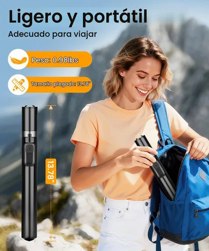 Vista 8 de VICTIV Trípode de teléfono de 68 pulgadas, trípode de apertura automática Negro