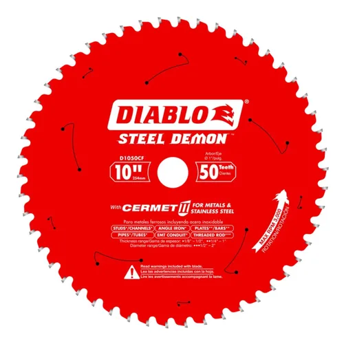 Vista 10 de Diablo Hoja de sierra Demon de acero para metal mediano – 5-1/2 pulgadas de diámetro, 30 dientes TCG, eje de 20 mm, corte de .059 pulgadas, ángulo