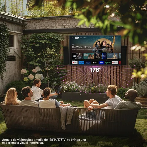 Vista 10 de SYLVOX Nueva TV inteligente para exteriores de 43”, Rendimiento impermeable superior, Acabado mate mejorado para efecto antirreflejos mejorado