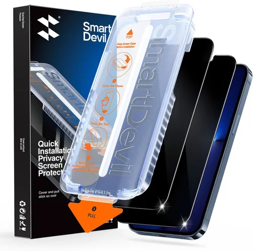 Vista 23 de SMARTDEVIL Paquete de 2 protectores de pantalla de privacidad para iPhone Air, vidrio templado 9H antiespía de 28°, resistente a impactos