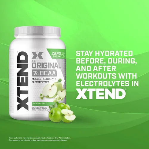 Vista 6 de Scivation Xtend XTEND Polvo Original BCAA 7 g de BCAA y 2.5 g de L-Glutamina, Bebida de Recuperación Muscular Sin Azúcar con Aminoácidos