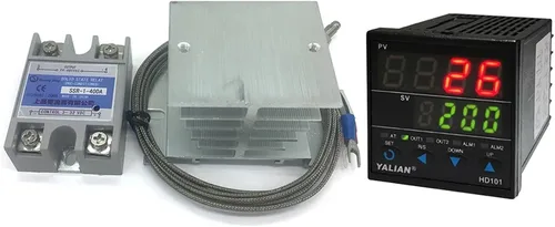 Vista 5 de 100V-240V pid Digital Temperature Controller Max Temperature Range 1372 Degrees Celsius+Radiator+2M K Thermocouple+Max 40A SSR(HD101)