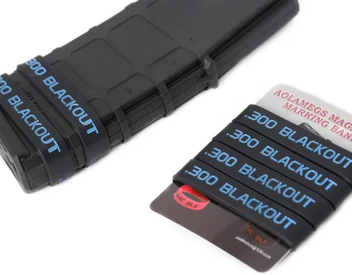 Vista 6 de Aolamegs Paquete de 6 bandas de marcado de cargador Blackout 300