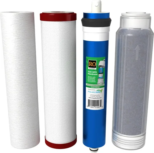 Vista 7 de AquaticLife Kit de filtro RO/DI de 10 pulgadas, 100 GPD, carbono Incluye sedimento, bloque de carbono para reducción de cloro, membrana RO de 100