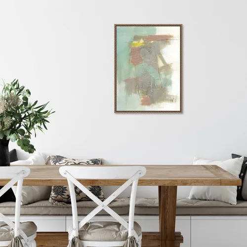 Vista 6 de Amanti Art Framed Canvas Wall Art 24x18 Retro Splash IV by Jennifer Goldberger, Framed Wall Art Canvas, Abstract Artwork, Traditional Decor, Medium